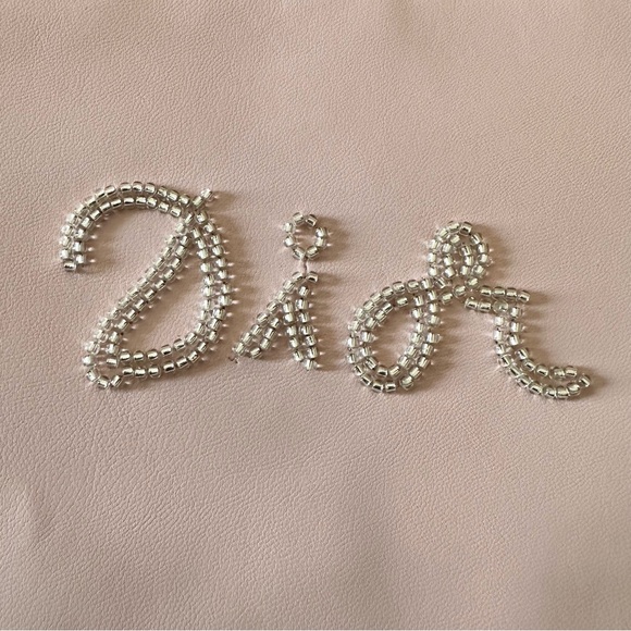 NEW RARE DIOR POUCH BAG SEQUINS BEADED ZIP MAKEUP TOILETRY COSMETIC CASE PINK - Picture 2 of 11